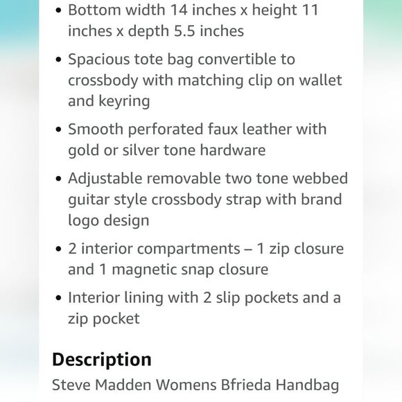 Steve Madden BMagie Block Logo Tote Bag- Black - Picture 9 of 11